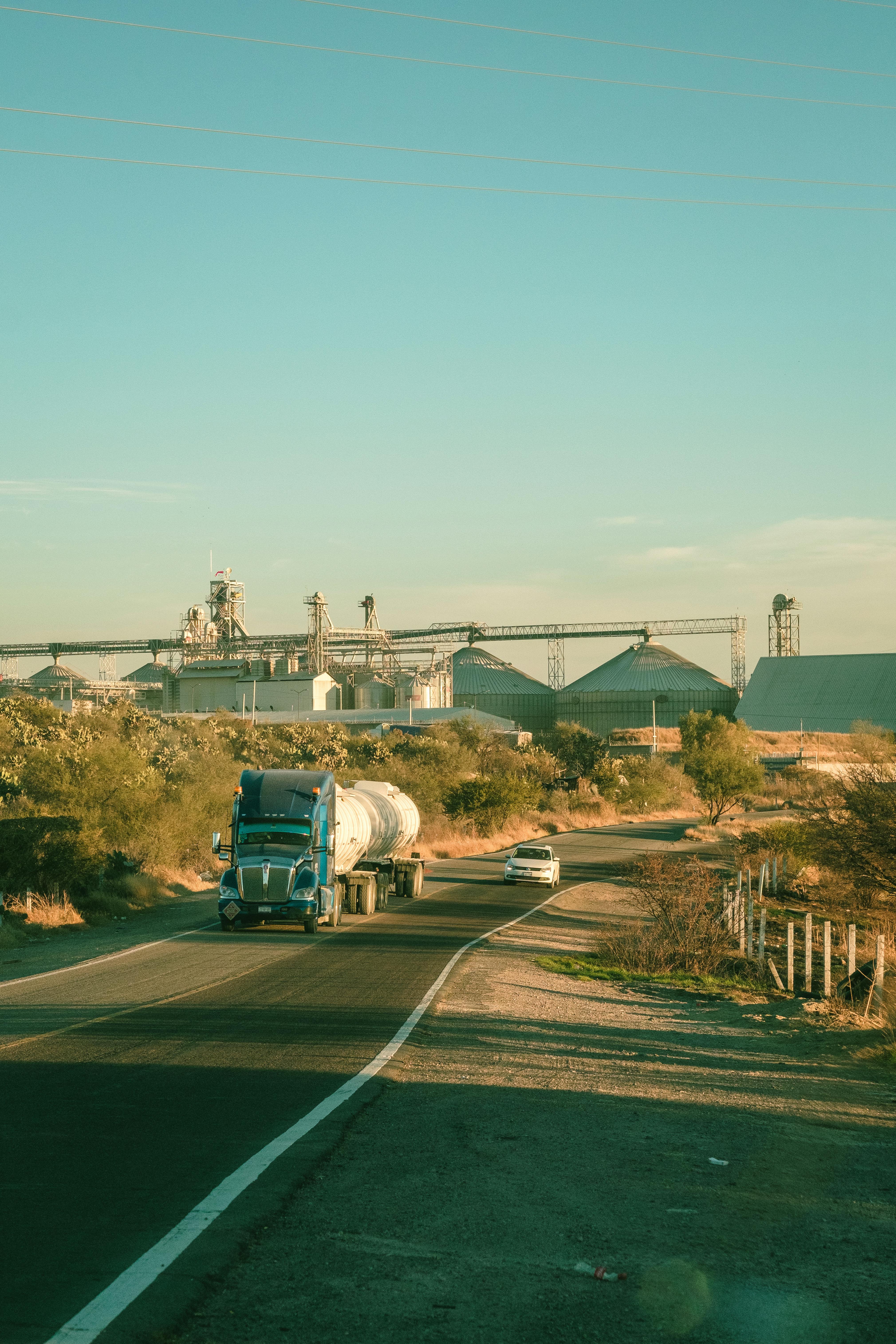 Commercial truck on the road